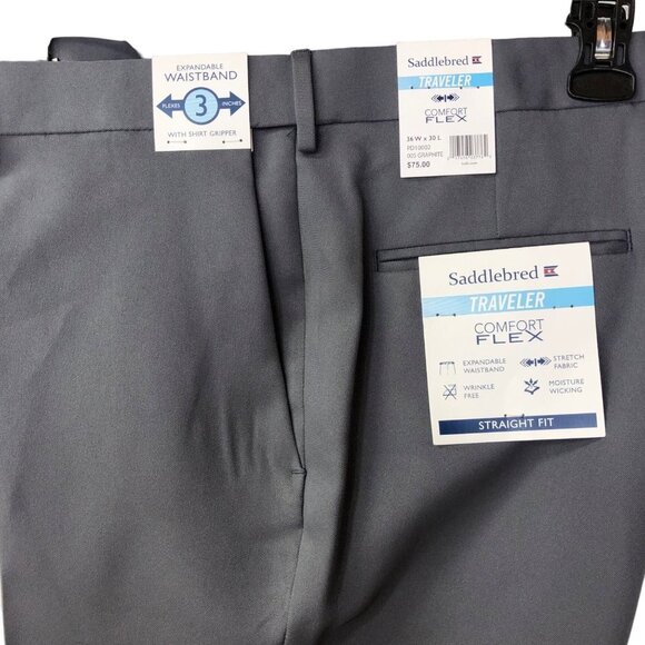 SADLEBRED MENS TRAVELER COMFORT FLEX STRAIGHT FIT 36 X 30 NWT - Picture 3 of 8